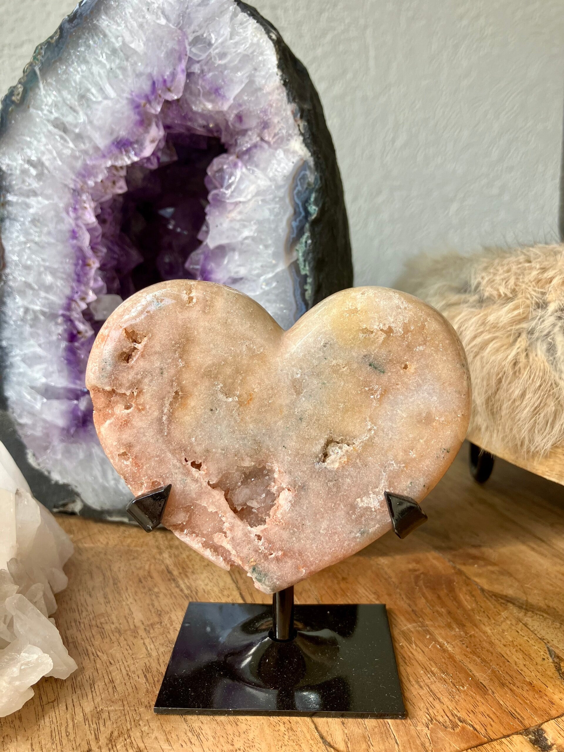 Roze amethist hart nr 2