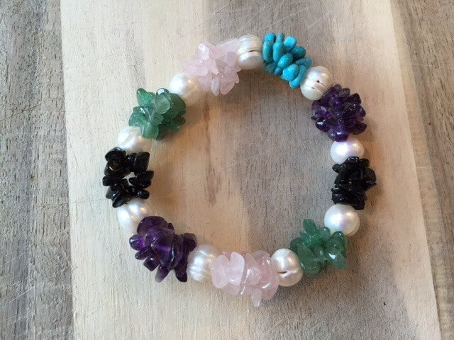 Armband diverse edelstenen
