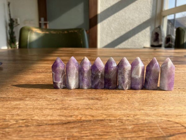Chevron amethist mini puntjes