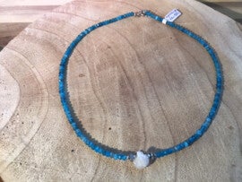 Apatiet ketting met stukje bergkristal