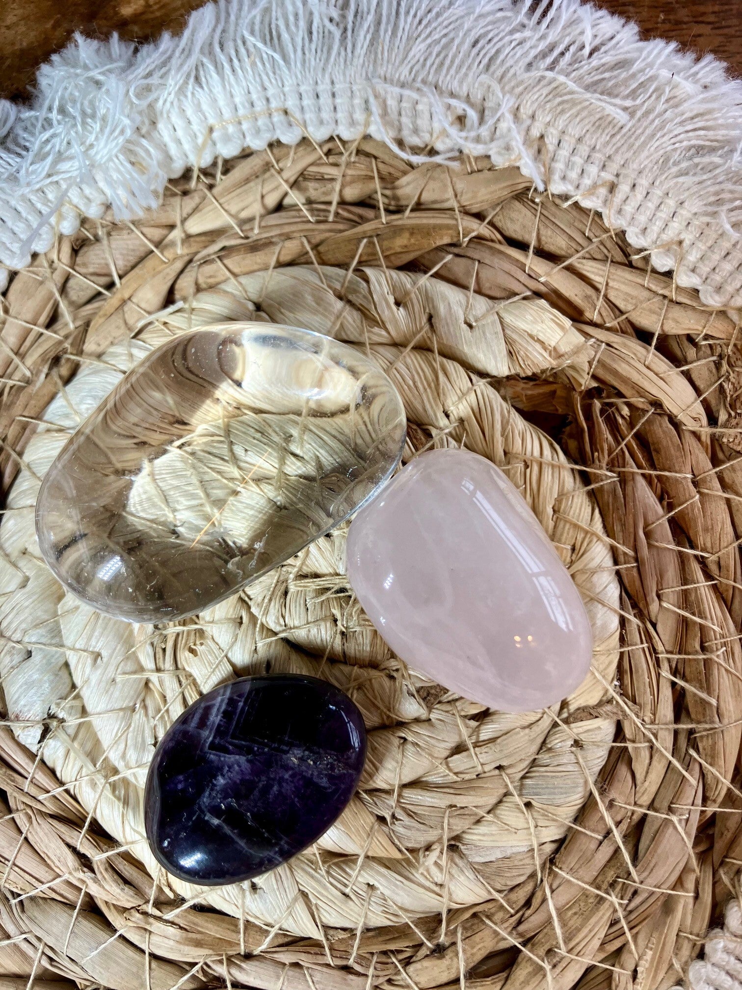 Gouden driehoek set trommelstenen 2