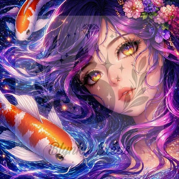 Aqualora, éclat des Eaux Cosmiques de Jiji Art