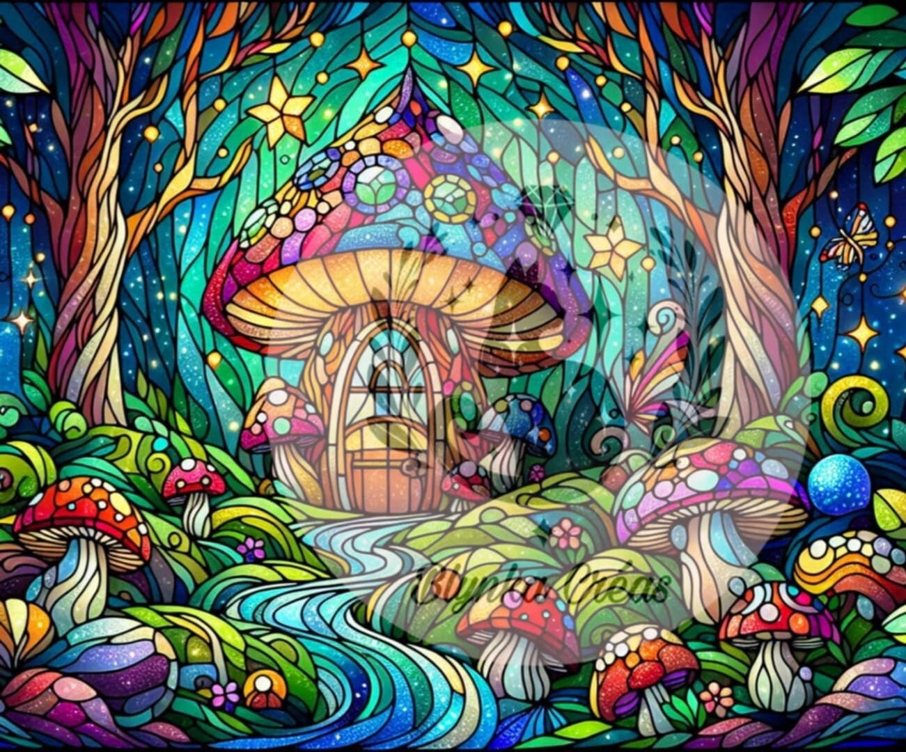 Le Village Champignon en Verre de Lum'ia