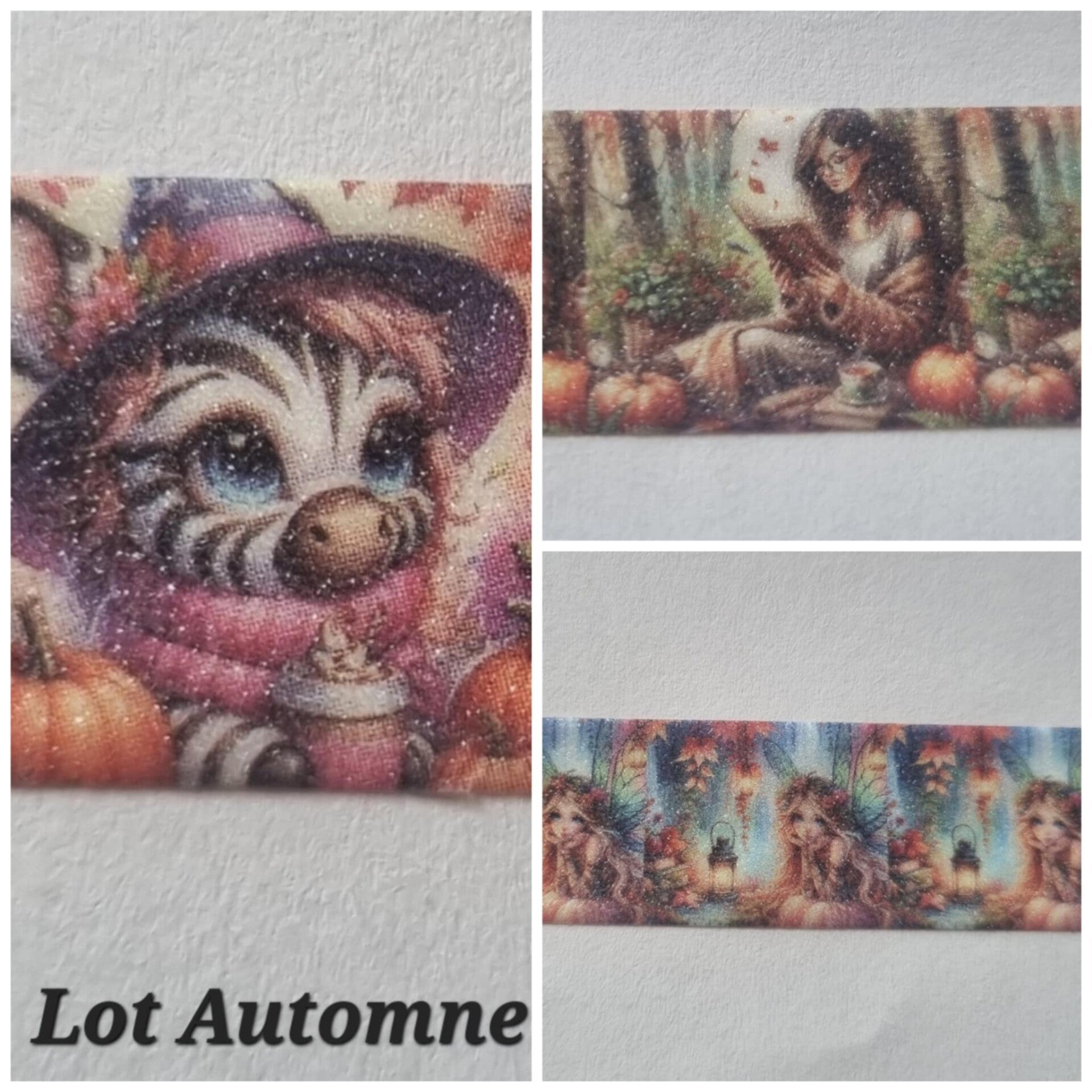 🎃🍁Lot de Washi Tape Pailleté – Édition Automne & Halloween – Rouleau de 10 mètres 🍁🎃