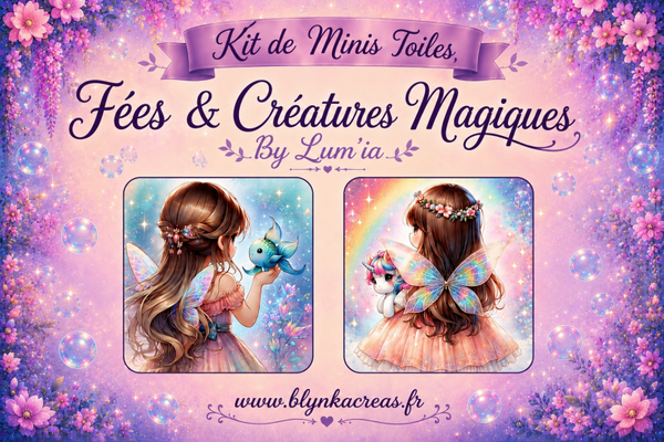 En Stock :🧚✨  Kit de Minis Toiles : Fées & Créatures Magiques by Lum’ia ✨🧚 (Lot de 2)