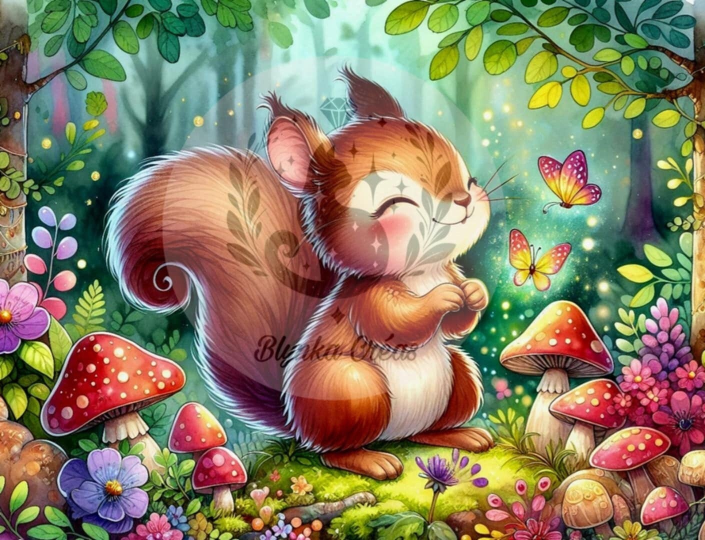 Floki Dans la Forêt aux Champignons Magiques  de Lum'ia