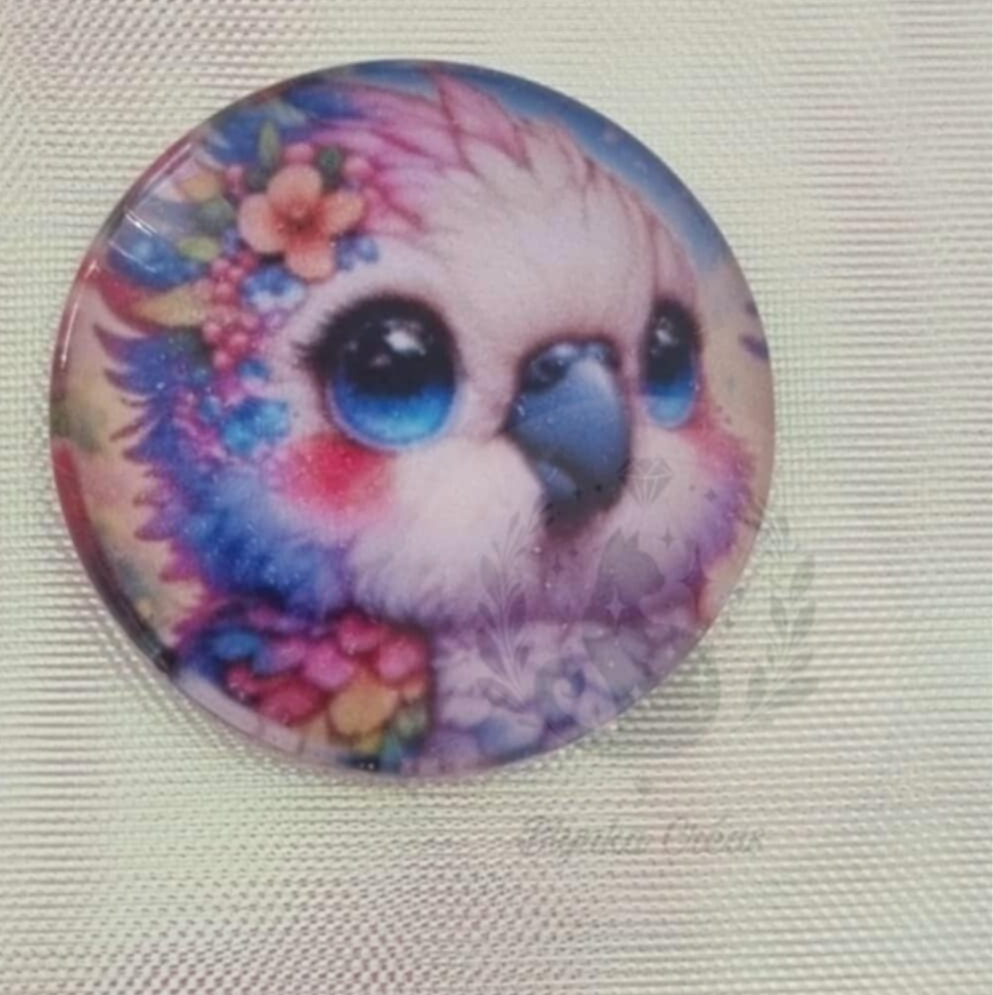 Cover-Minder en Verre Toile :  Plume la petite cacatoès