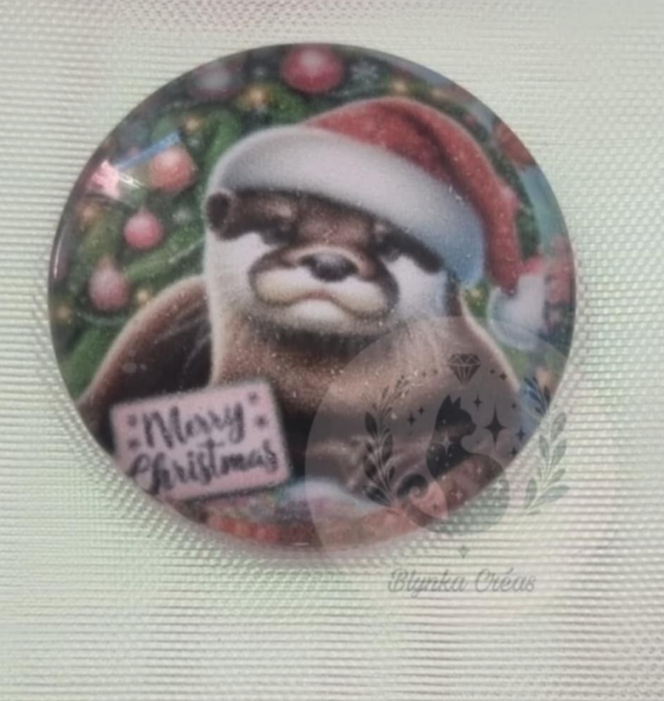 Cover-Minder en Verre Toile : La Loutre de Noël