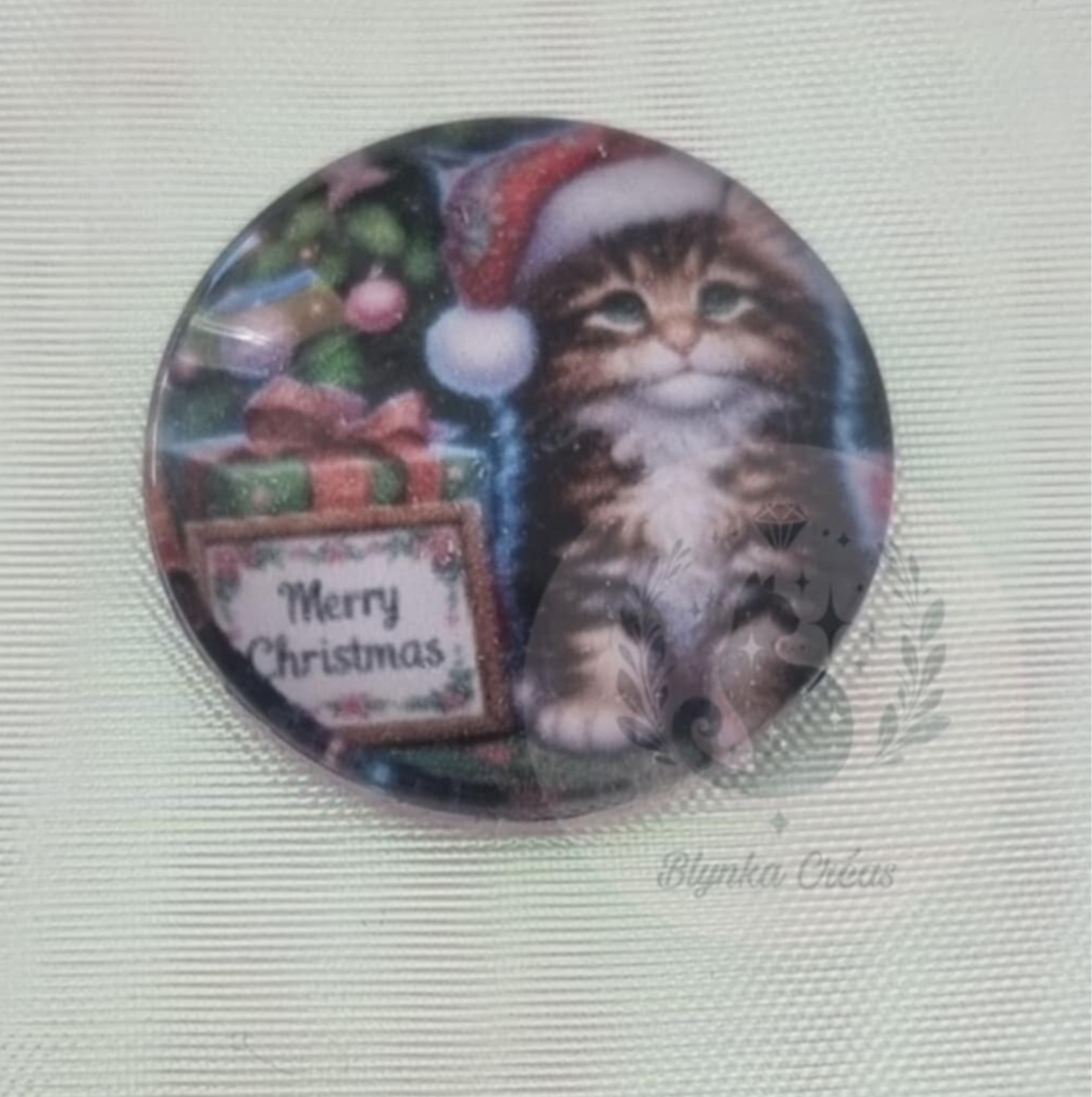Cover-Minder en Verre Toile : Sous le Sapin, La Magie du Maine coon