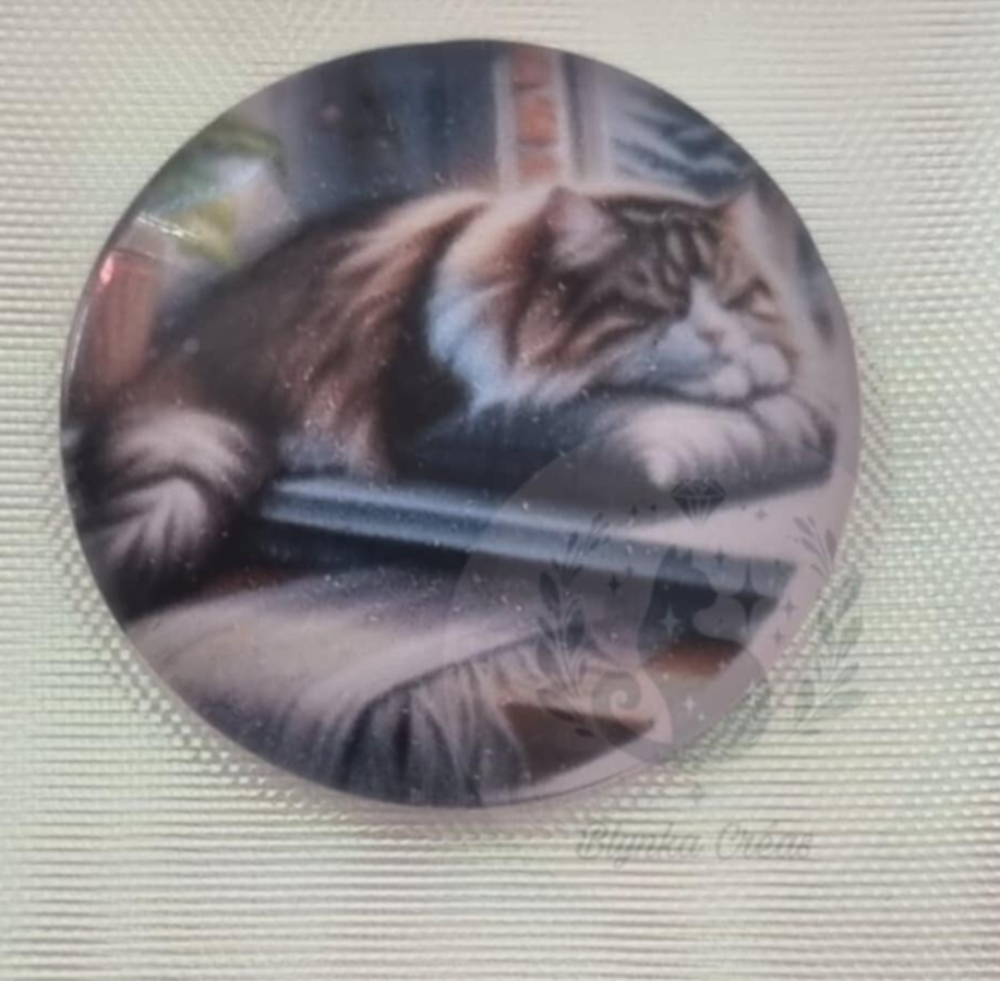 Cover-Minder en Verre Toile : Nid Douillet : Chat Paisible au Coin de la Fenêtre