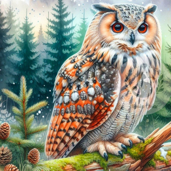 Hibou au Coeur de la Forêt de Lum'ia