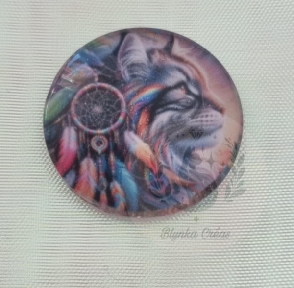 Cover-Minder en Verre Toile : Le Chat aux Plumes de Légende