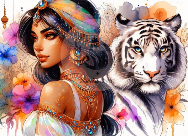 La Princesse des Sables et son Tigre Blanc de Lum'ia