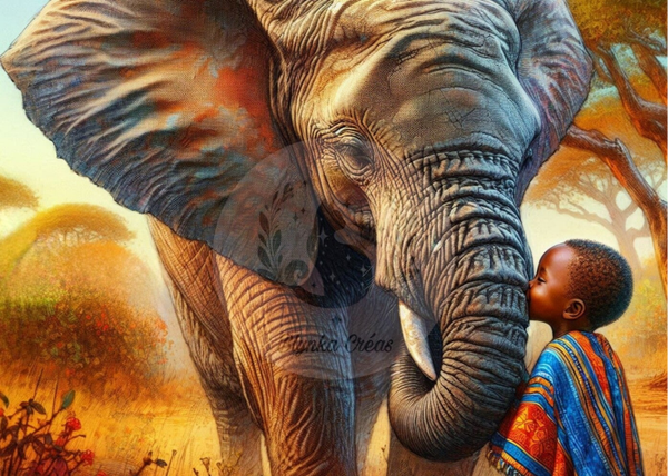 L'enfant et le doux géant  de Lum'ia