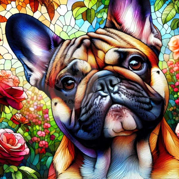 Nature en Vitrail : Le Bouledogue Français de Lum'ia