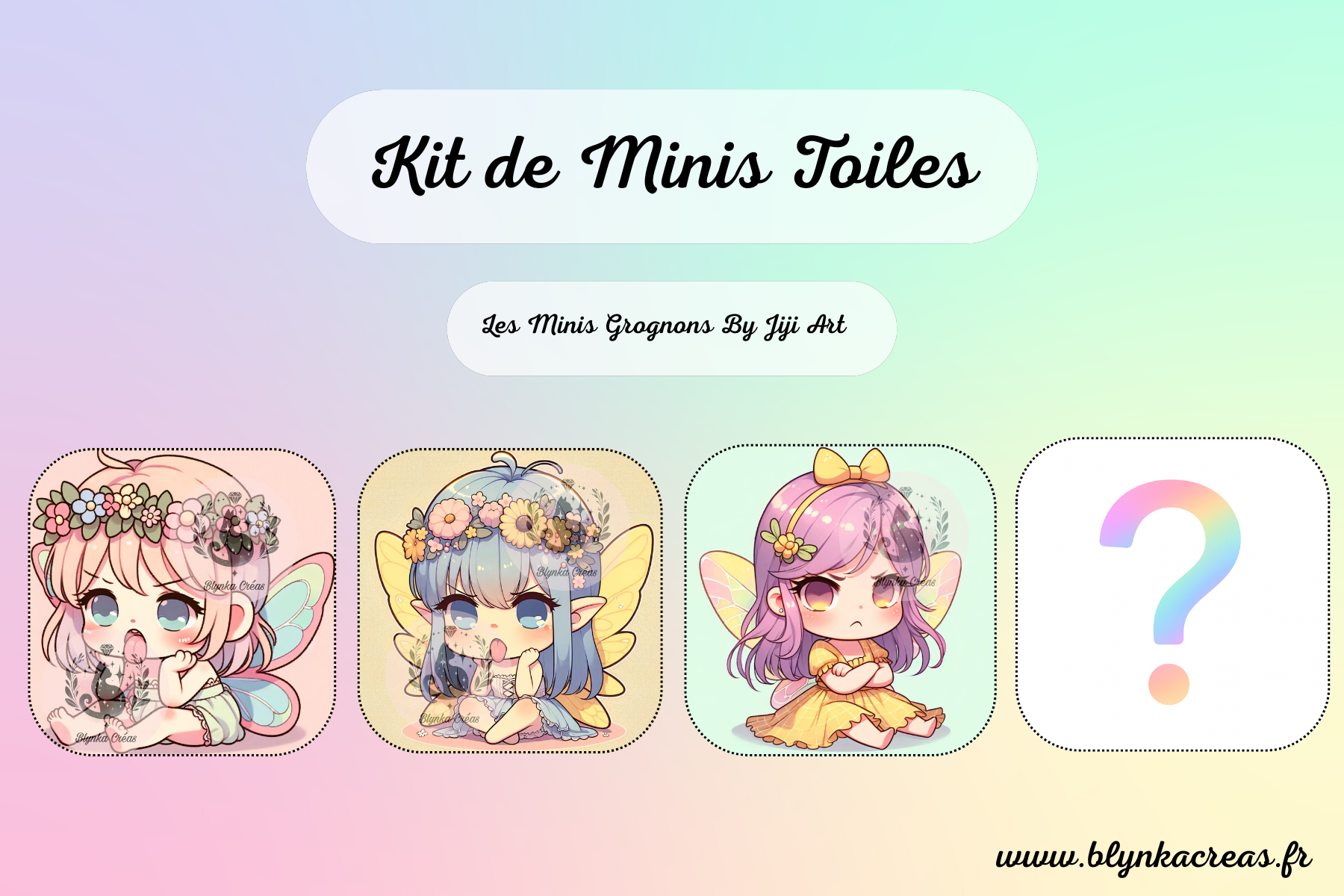 Kit de minis toiles "Les Minis Grognons" by Jiji Art ✨ – Édition Limitée