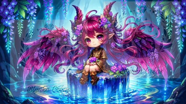 Floradris, Protectrice de l'eau Sacrée de Pix'elle Paillette (Hybrid Render)