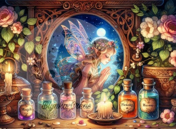 Reflet Enchanté : La Fée et le Miroir Mystique de Lum'ia