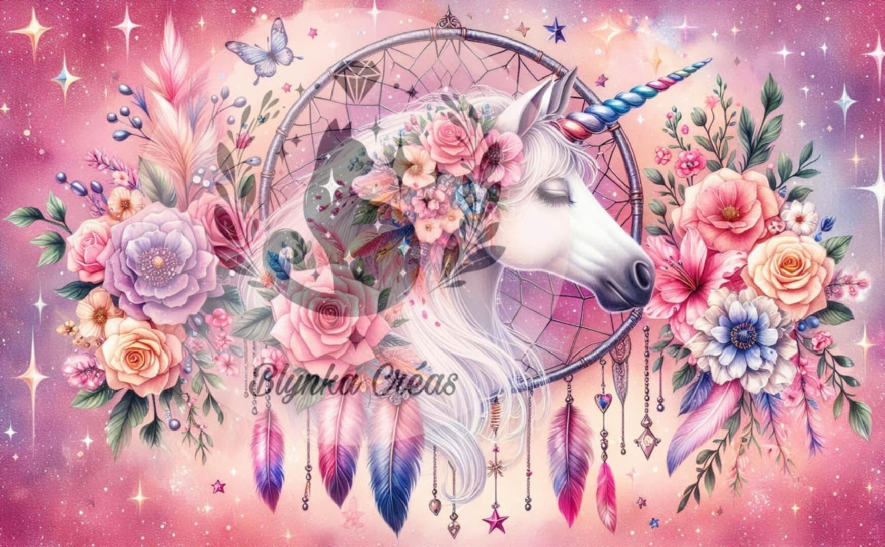 Licorne et Fleurs : Un Songe Coloré de Lum'ia