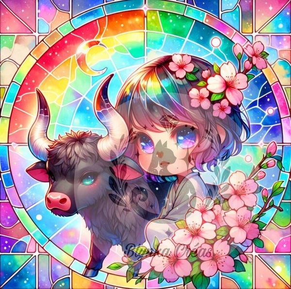 Léa & son Doux Taureau de Lum'ia