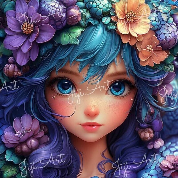 Hermina flora de Jiji Art
