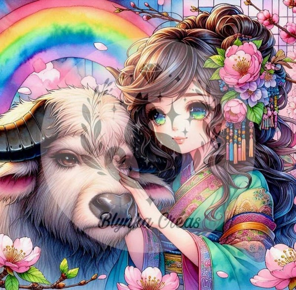 Yzia & le Buffle de Cristal de Lum'ia