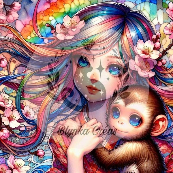 Elsa & Le Singe des Couleurs Dansantes de Lum'ia
