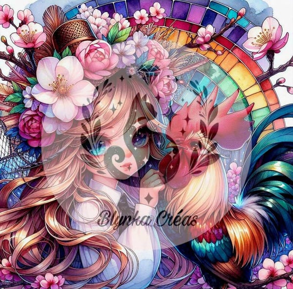 Chant du Coq sous le Ciel d’Arc-en-Ciel de Lum'ia