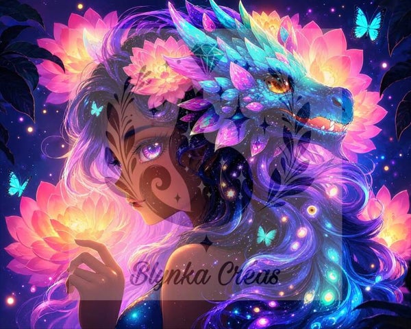Izya & le Dragon des Fleurs Célestes de Lum'ia (Hybrid Render)