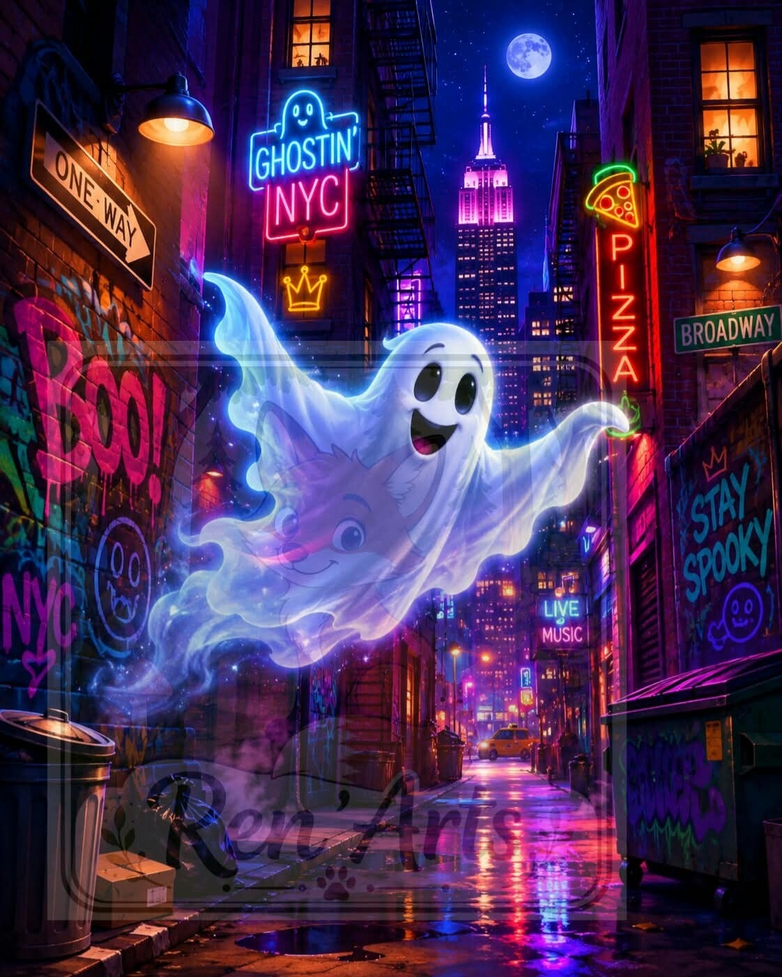 🎃 Le Fantôme New Yorkais de Ren Arts (Hybrid Render)