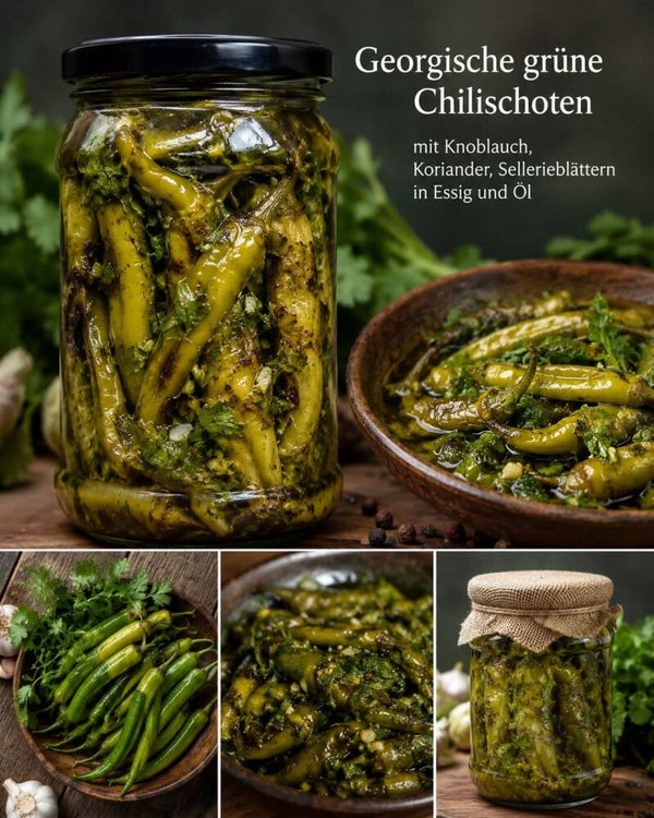 Eingelegte gegrillte Chilischoten