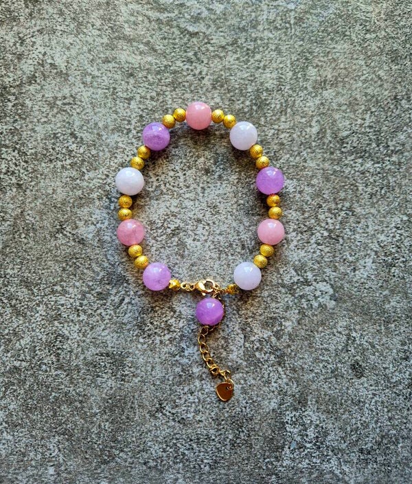 Bransoletka Ani trochę - lila róż