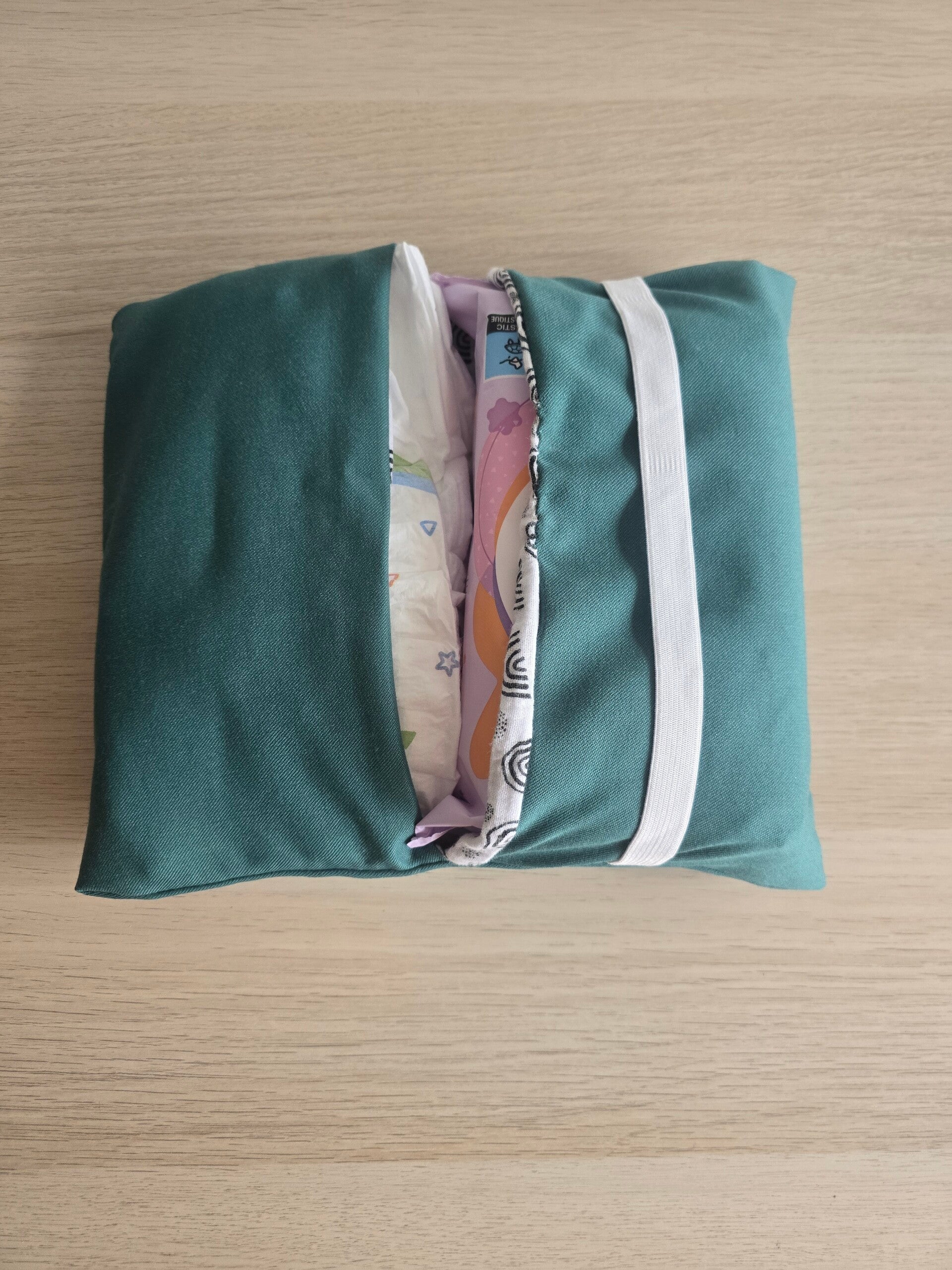 Luieretui Sage&Regenboog💚