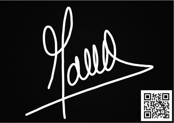 Carte postale Signature Moa Daliendog et QR-code