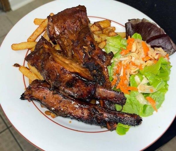 travers de porc laqués