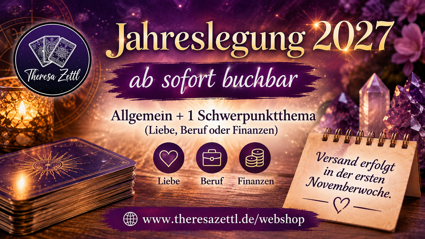 Kartenlegung: Jahreslegung 2027: Ab sofort buchbar!
