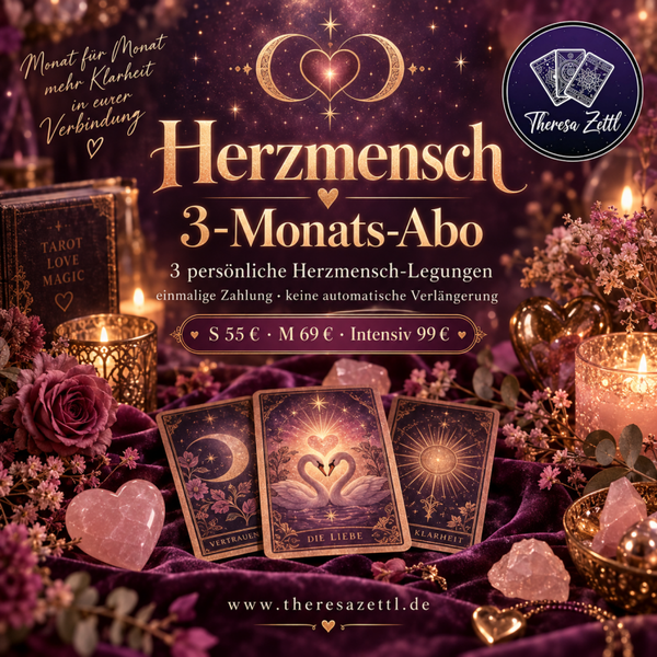 Abo: Kartenlegung: Herzmensch – 3-Monats-Abo