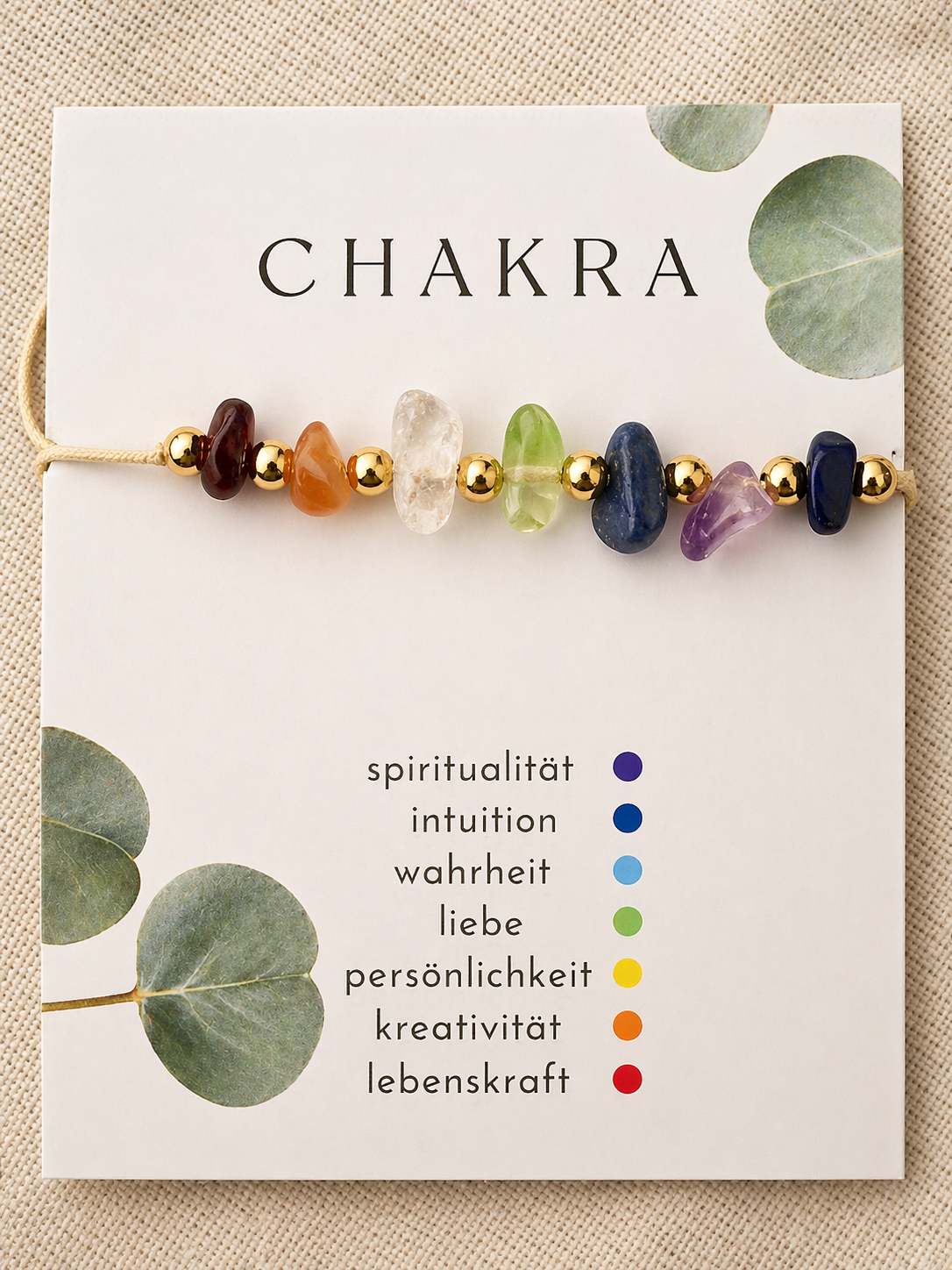 Chakra-Armband mit Edelsteinen – Harmonie & Energiefluss - mit Reiki energetisiert