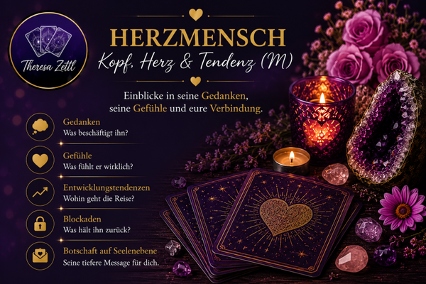 Kartenlegung: Herzmensch - Kopf, Herz, Tendenz - August-Special