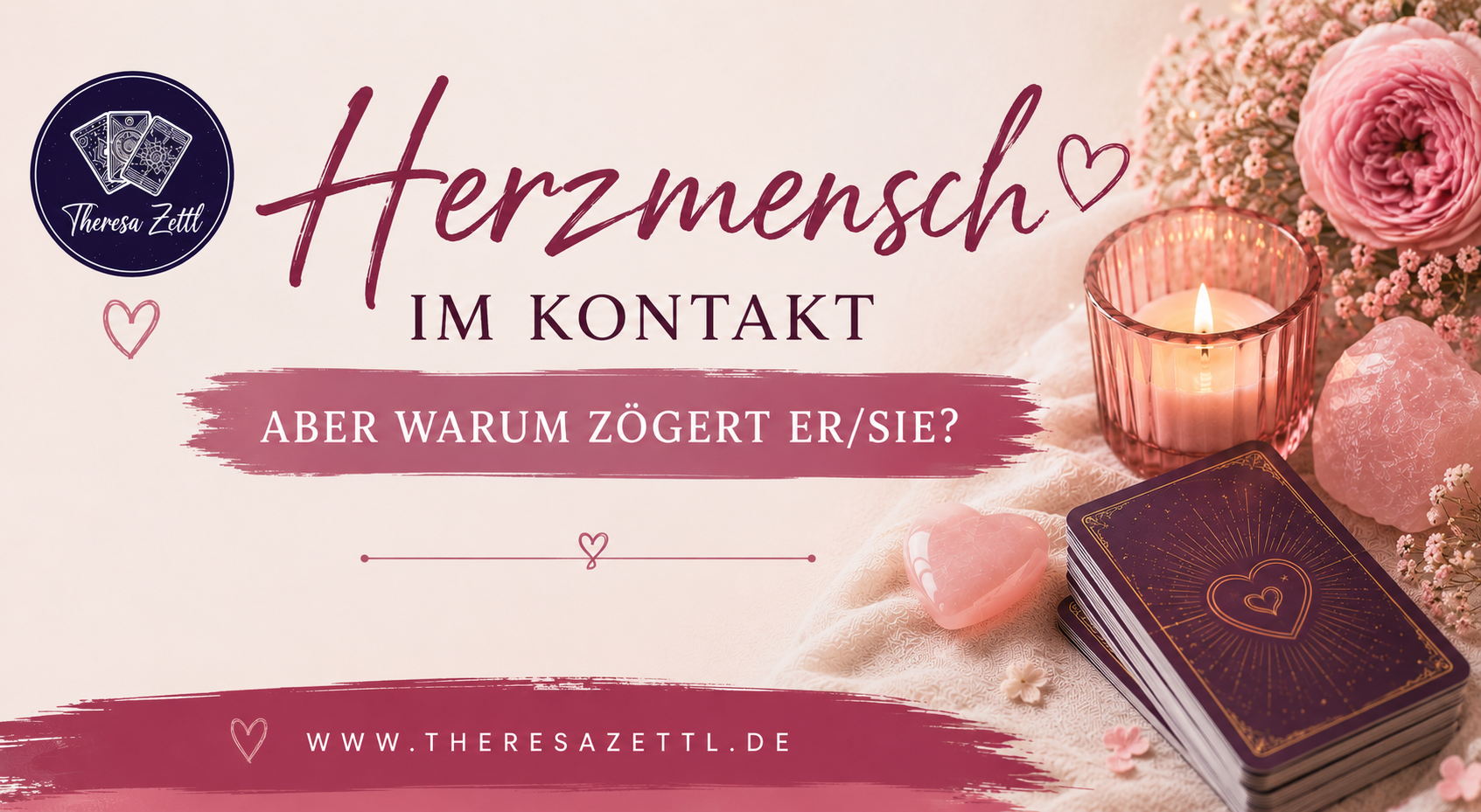 Kartenlegung: Herzmensch im Kontakt - aber warum zögert er/sie? (M - XL)
