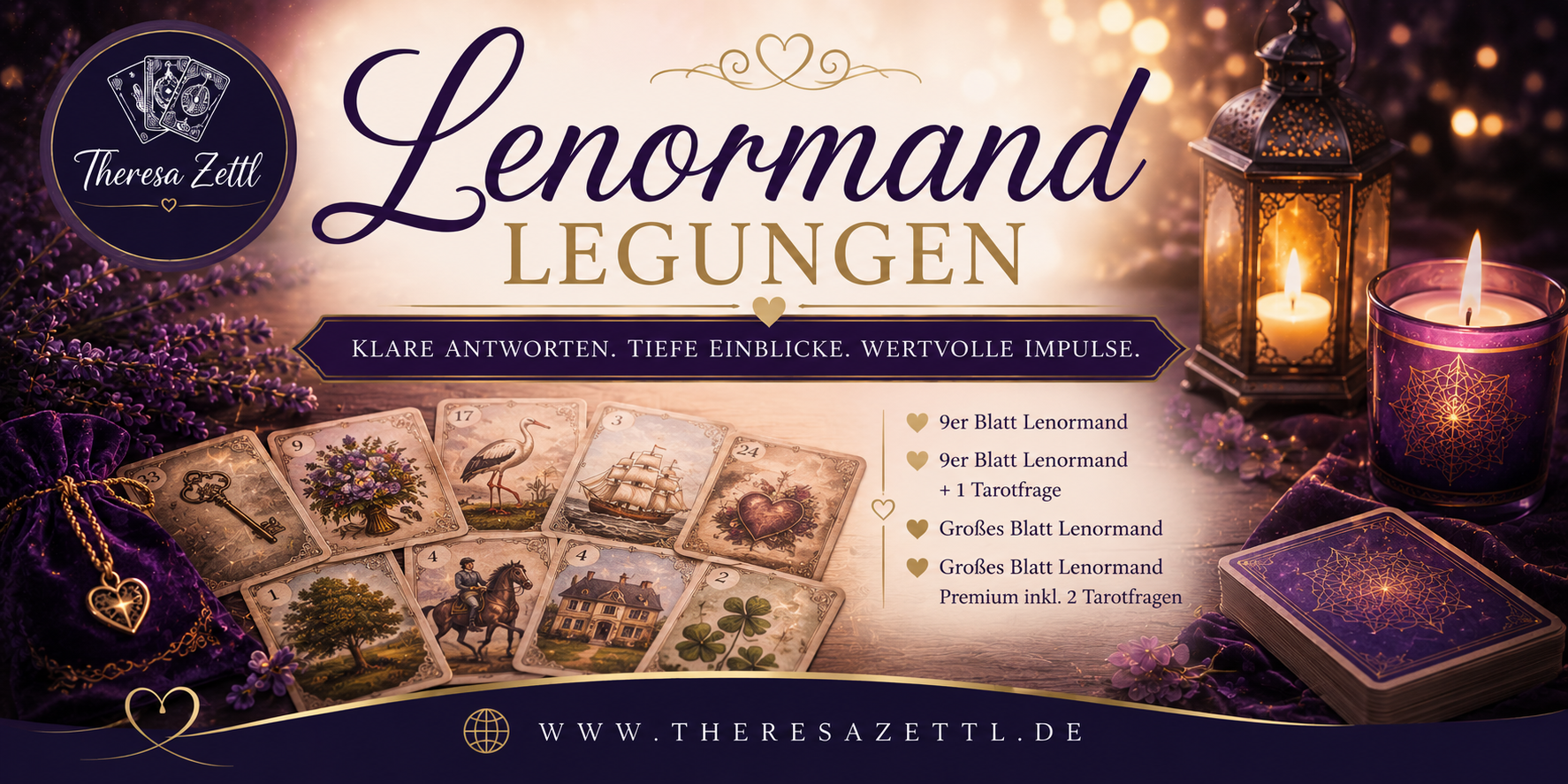 Kartenlegung: Lenormand-Legungen - der Kartenlege-Klassiker