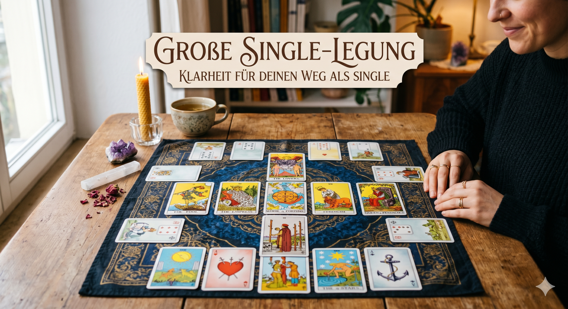 Kartenlegung: Große Single-Legung - Klarheit für deinen Weg als Single