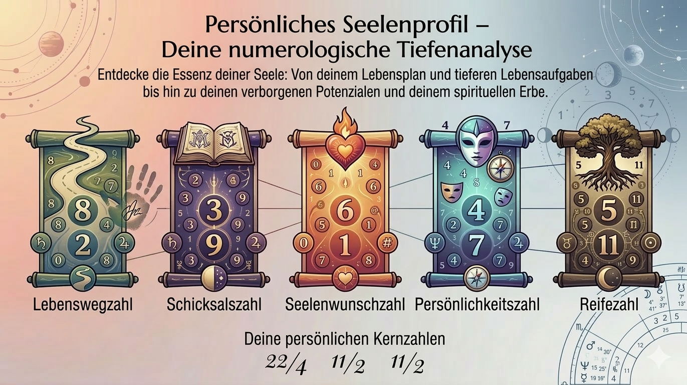 Numerologische Tiefenanalyse - Dein persönliches Seelenprofil
