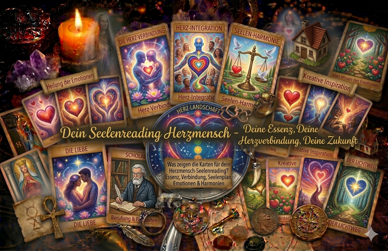 Kartenlegung: Seelenreading Herzmensch – Tieferes Verständnis für eure Seelenverbindung