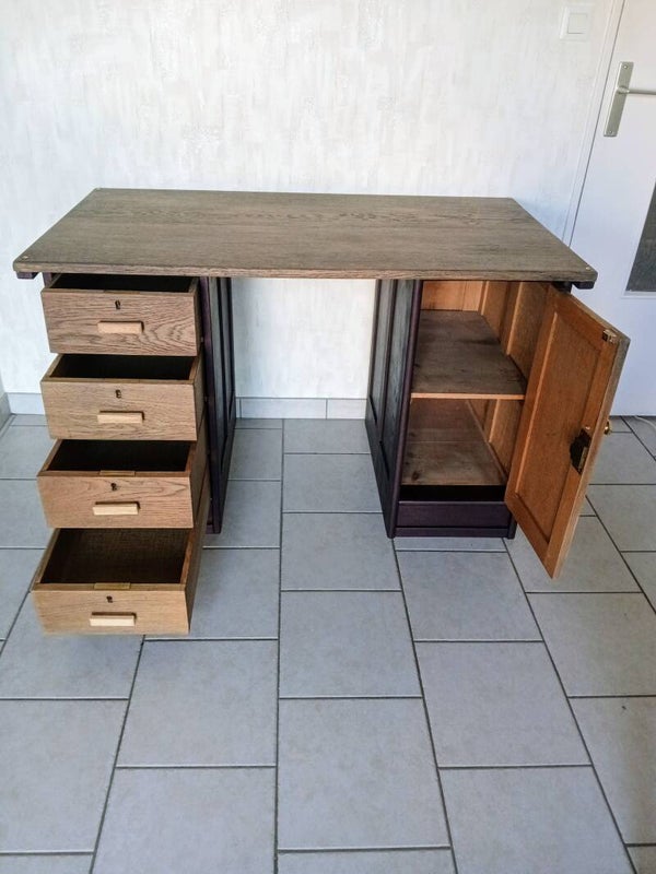 Bureau année 50 noir violine