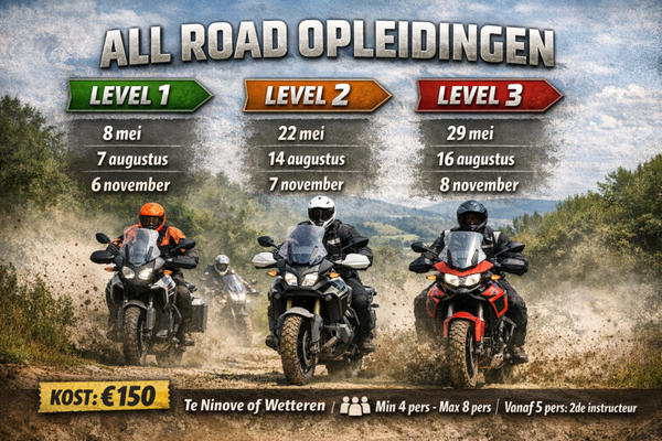 groepsles all road academy, voorschot.