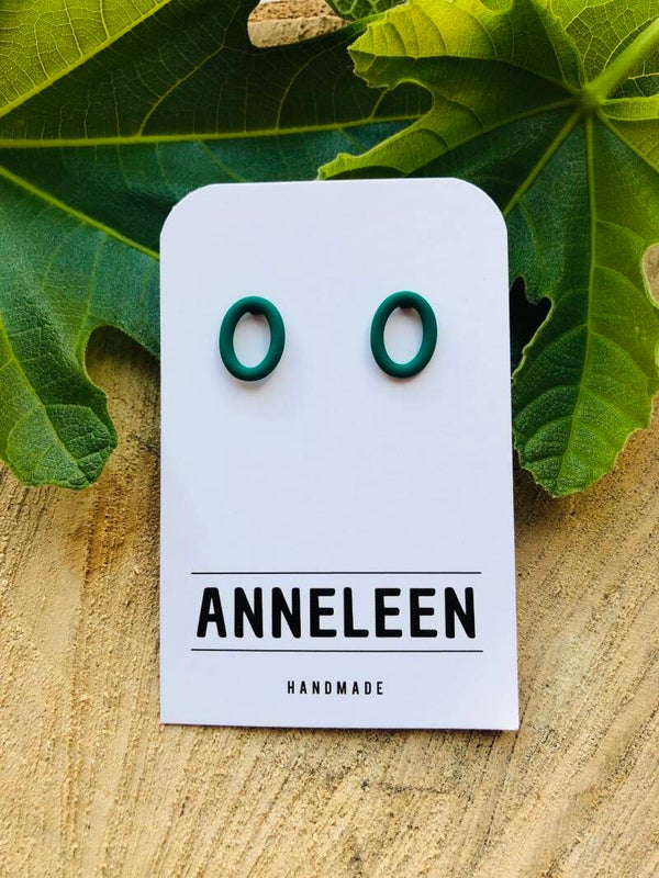 Oorstekers groen rubber