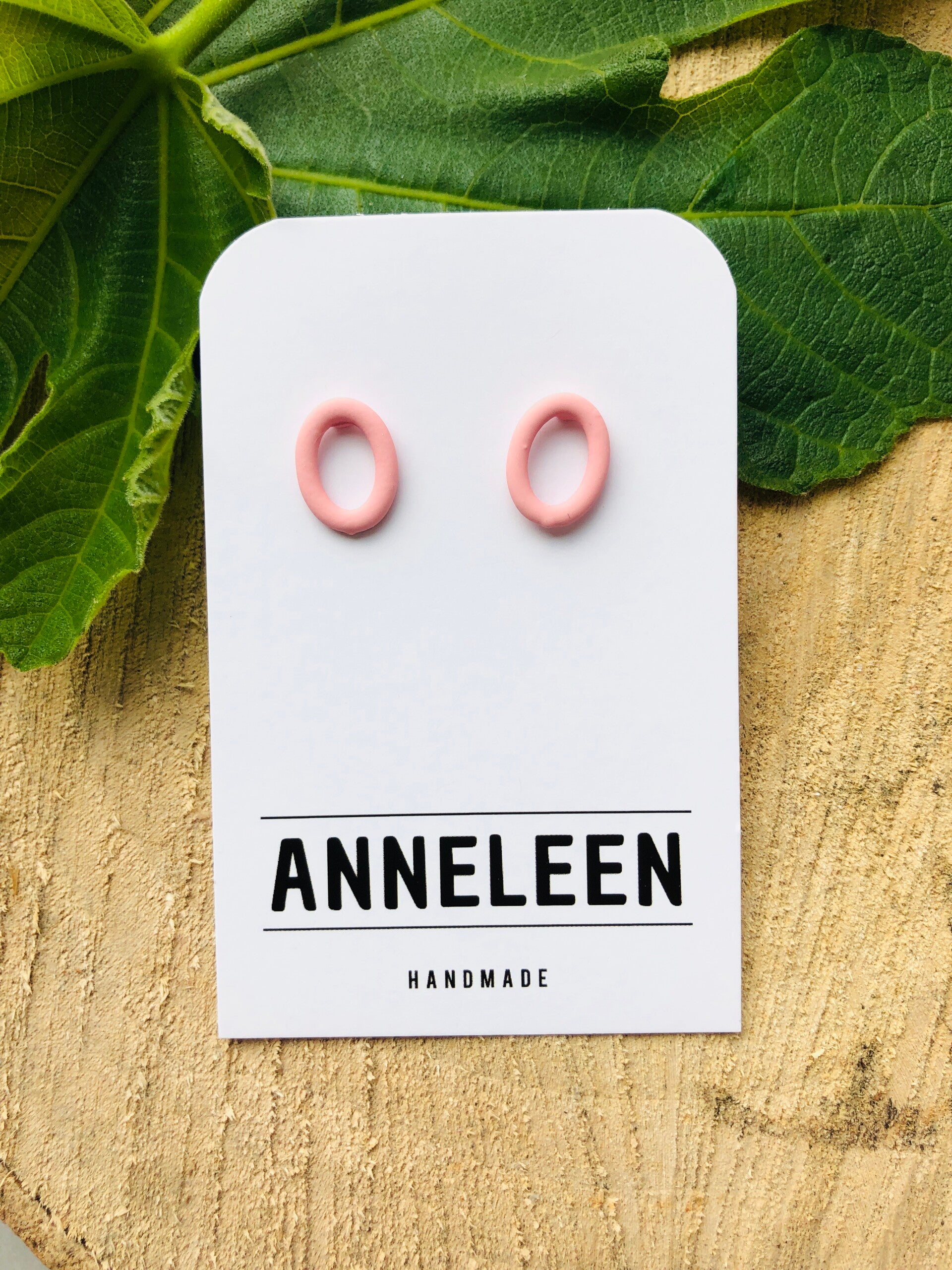 Oorstekers oudroze rubber