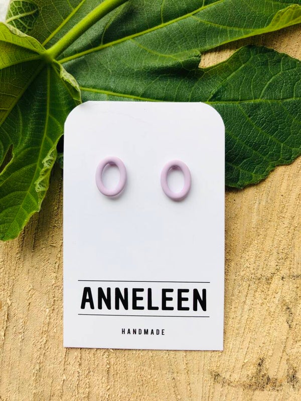 Oorstekers paars rubber