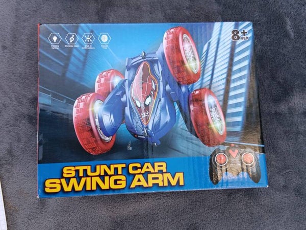 OKKIDY Spider Car Toy Remote Controlled Car with LED Light, 2.4 GHz Double-Sided 360° Rotating RC Stunt Crawler from 8+ Years, RC Car Toy for Boys and Girls Man - Birthday Christmas Gifts